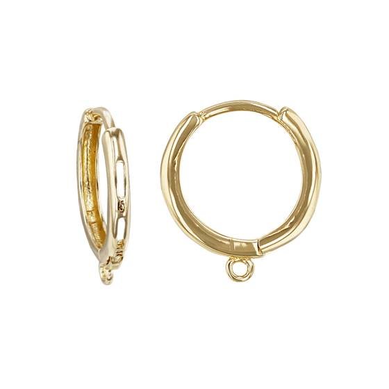 14ky 12mmx1.4mm huggie earring with 2.5mm jump ring