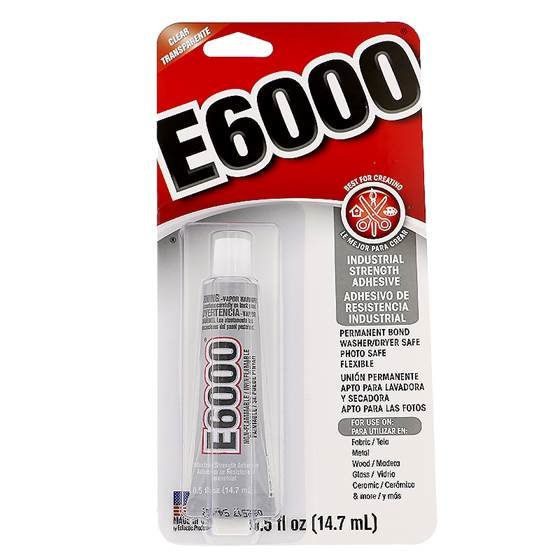 e-6000 multi-purpose adhesive industrial strength clear color cure 0.5 fluid ounces 10 minutes bonds