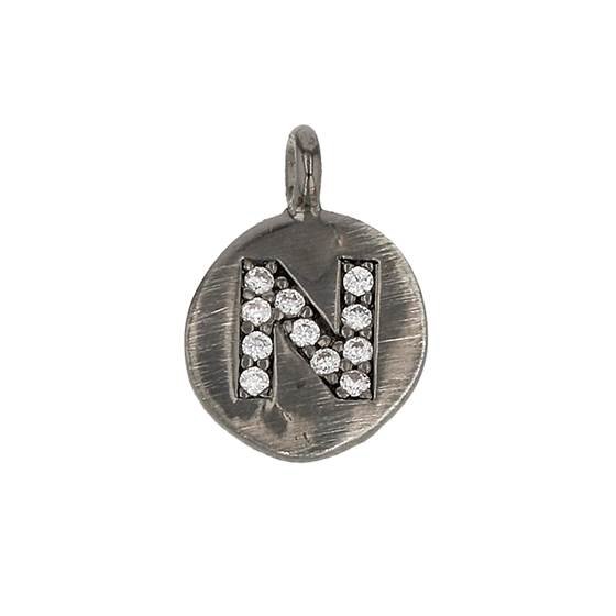 8mm disc cubic zirconia initial n charm