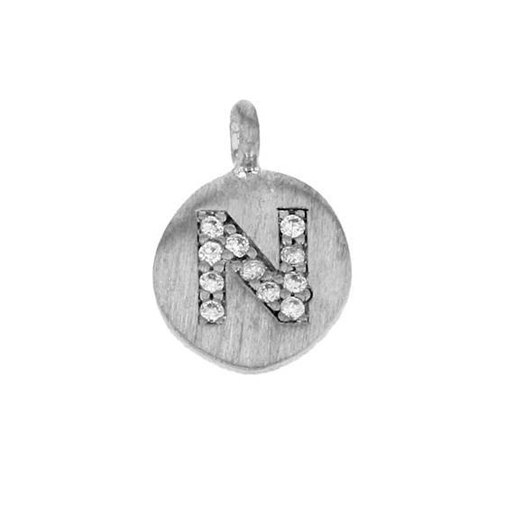 8mm disc cubic zirconia initial n charm