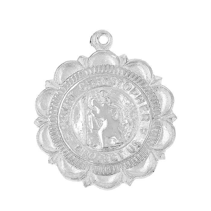 ss 22mm st christopher charm