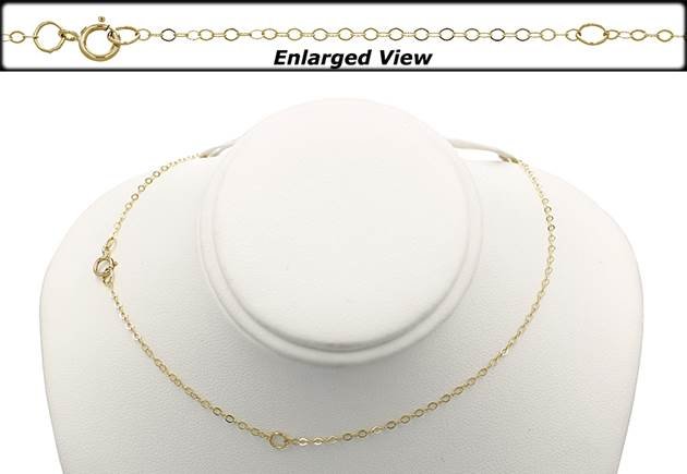 gf 1.2mm chain width ready to wear flat cable chain necklace