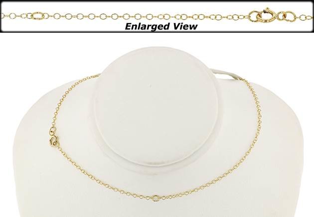 gf 1.3mm chain width ready to wear cable chain necklace