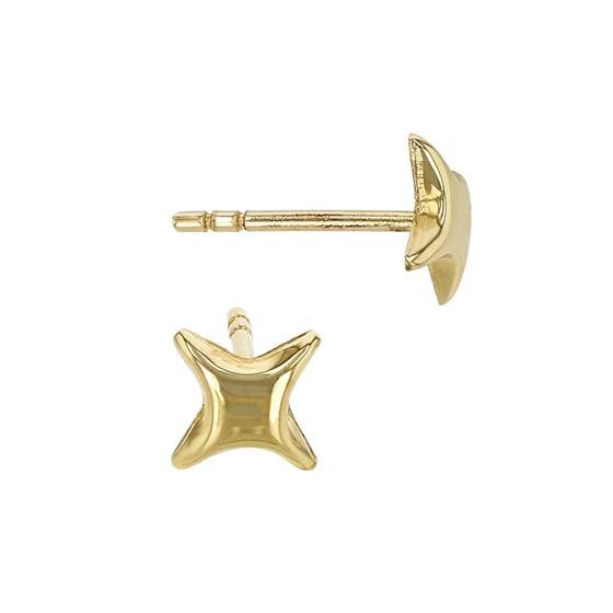 14ky 4mm x criss cross stud earring