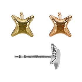 14K X Criss Cross Stud Earring