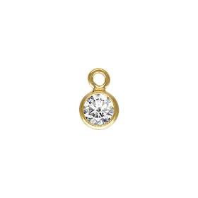 gf 3mm white cubic zirconia bezel drop