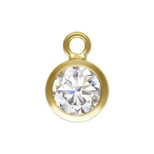 gf 4.0mm white cz bezel drop gp