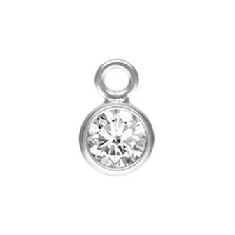 ss 3.0mm bezel cubic zirconia drop