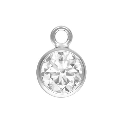 ss 4.0mm bezel cubic zirconia drop