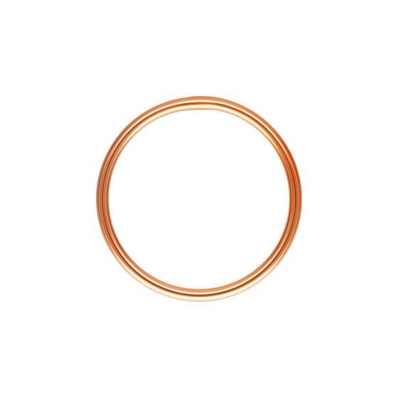14kr size8 1.0mm thick stacking ring