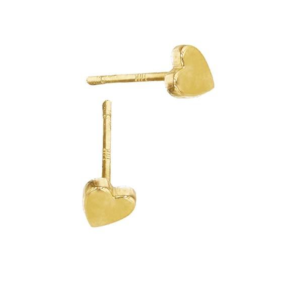 14ky 3mm heart stud earring