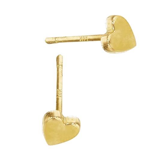 14ky 4mm heart stud earring
