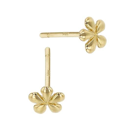 14ky 4mm flower stud earring