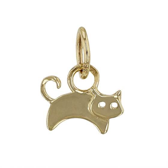 14ky 6mm cat charm