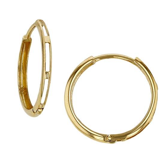 18ky 2x19mm huggie hoop earring