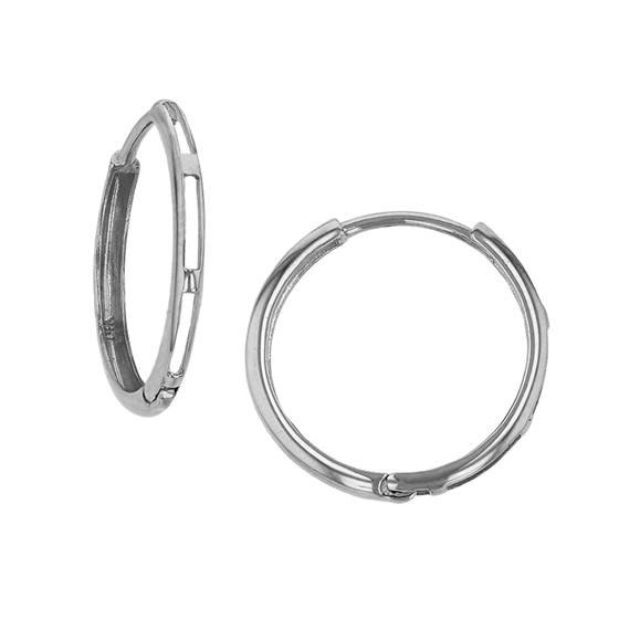 14kw 2x15mm huggie earring