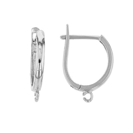 14kw 10mm leverback earring with open ring
