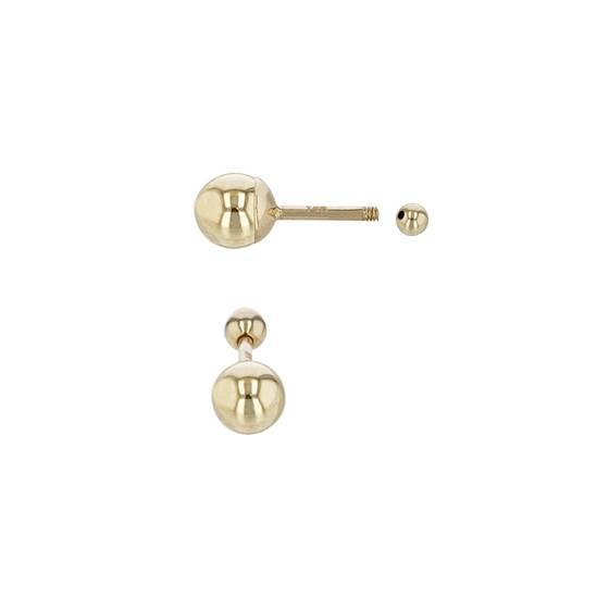 14ky 4x3mm cartilage ball stud earring with screw ball