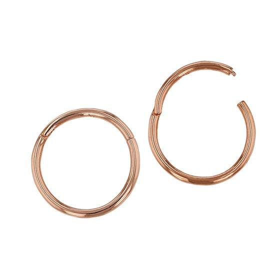 14kr 12x1.2mm body ring; segment clicker