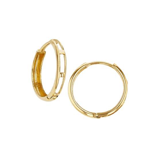 18ky 3x13mm huggie hoop earring