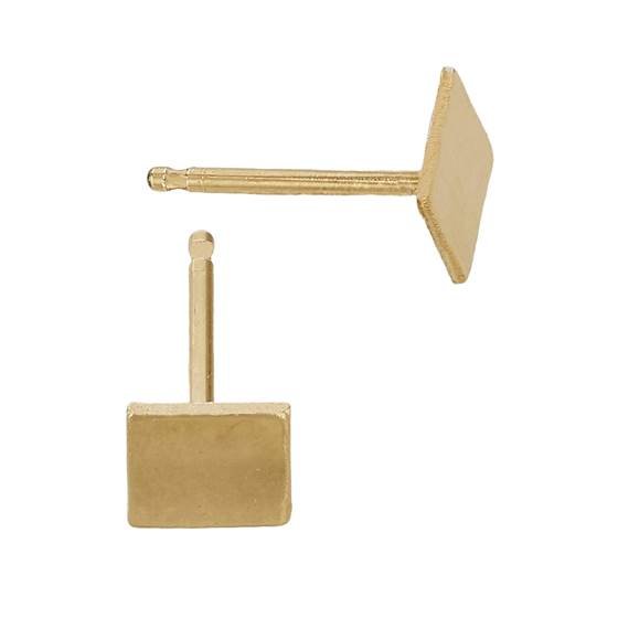 14ky 4.6mm square stud earring