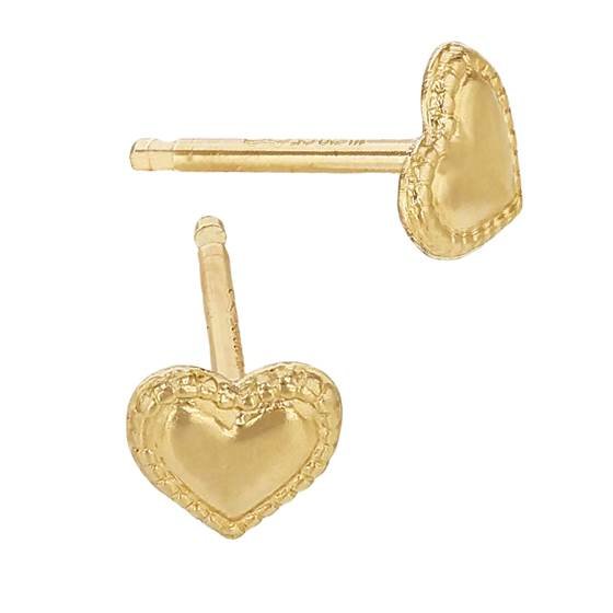 gf 4.7mm heart stud earring