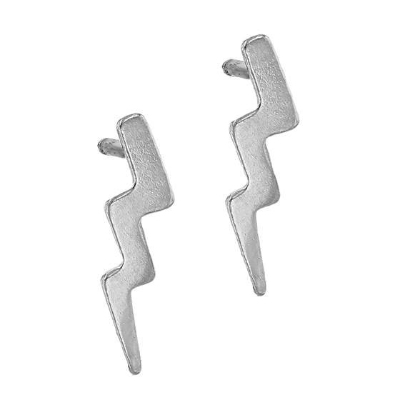 ss 12mm lightning stud earring