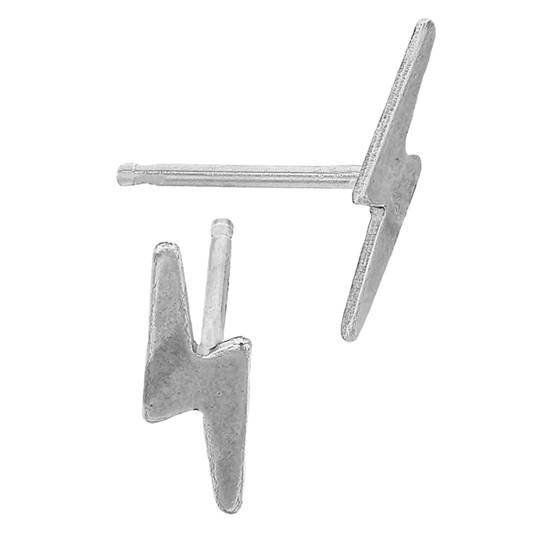 ss 11mm lightning stud earring