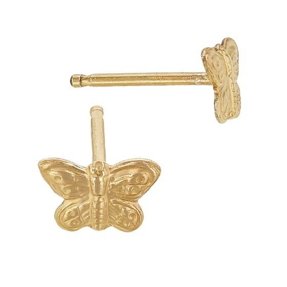 gf 6.5mm butterfly stud earring