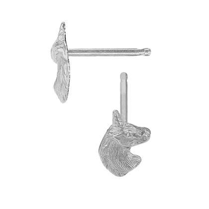 Sterling Silver Unicorn Stud Earring