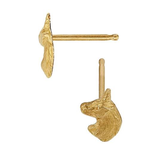 14ky 6mm right side unicorn stud earring