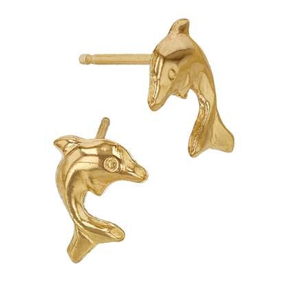 Gold Filled Dolphin Stud Earring