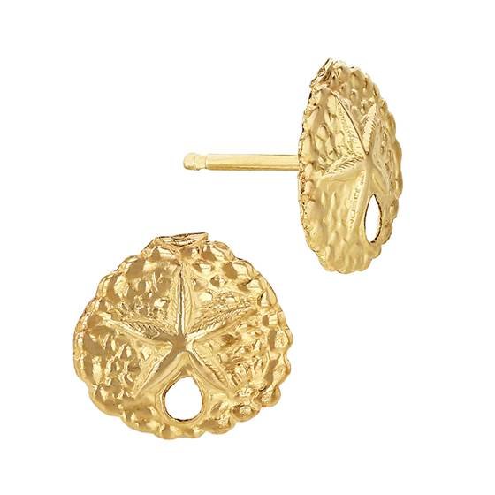 gf 10mm sand dollar earring