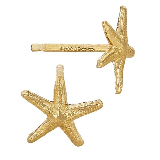 gf 7.5mm star fish stud earring