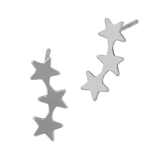 ss 14mm right side 3 stars stud earring