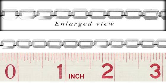 ss 5.5mm chain width plain bracelet cable chain