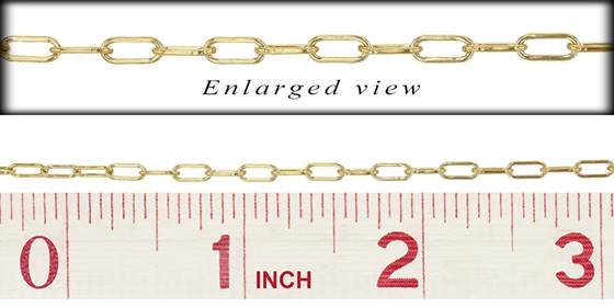 gf 2.5mm chain width elongated cable chain
