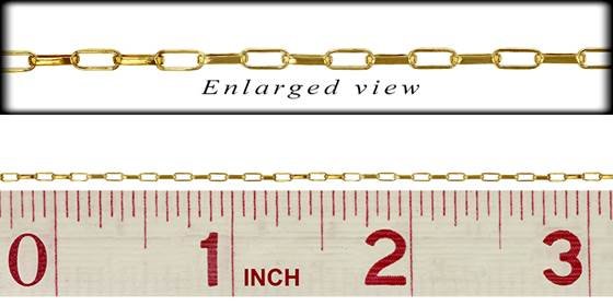 gf 1.2x3.1mm chain width elongated rolo
