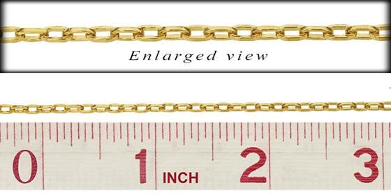 gf 2.5mm chain width square cable chain