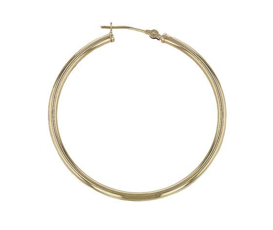 14ky 40x2mm round snap hoop earring