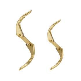 14K Leverback Clip Two Wings