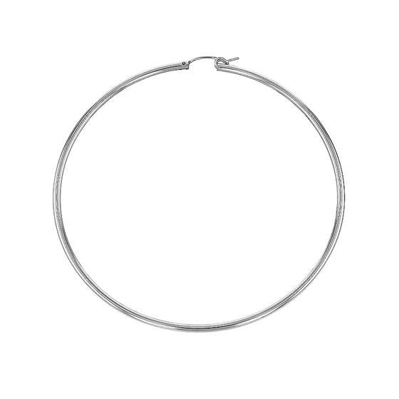 ss 42x2mm hoop flex earring