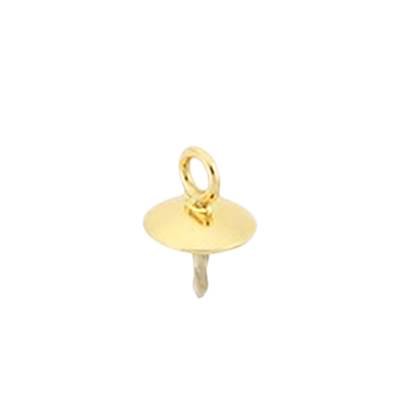 14ky 3mm pearl cup pendant