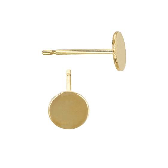 14ky 4mm pin/pad earring