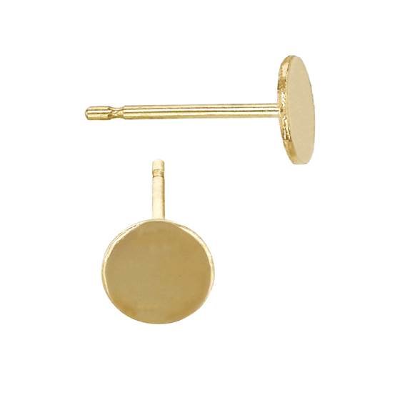 14ky 6mm pin/pad earring