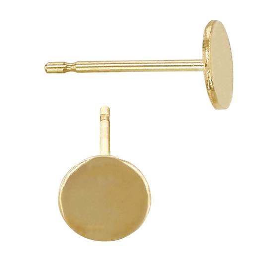 14ky 8mm pin/pad earring