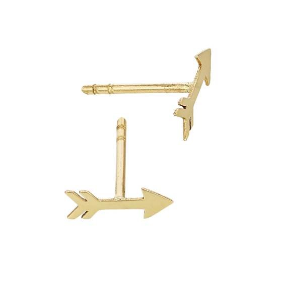 14ky 6mm arrow stud earring