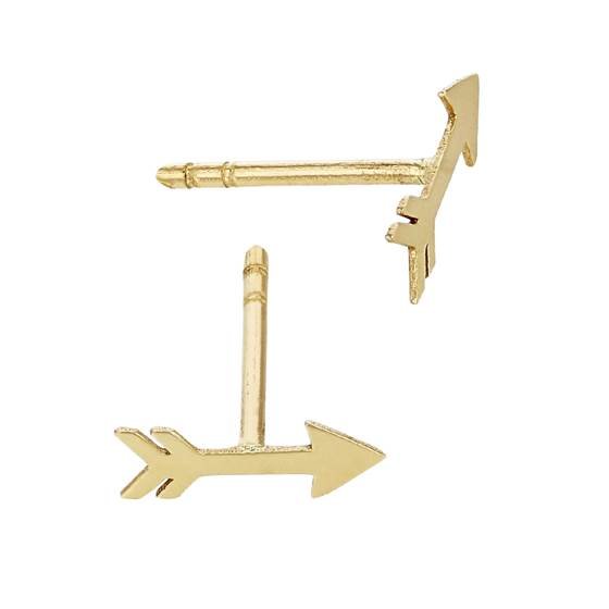 14ky 8mm arrow stud earring