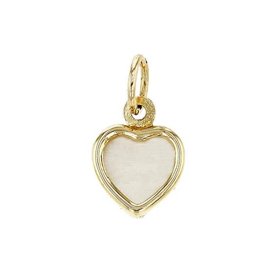 14ky 6mm mother of pearl heart charm