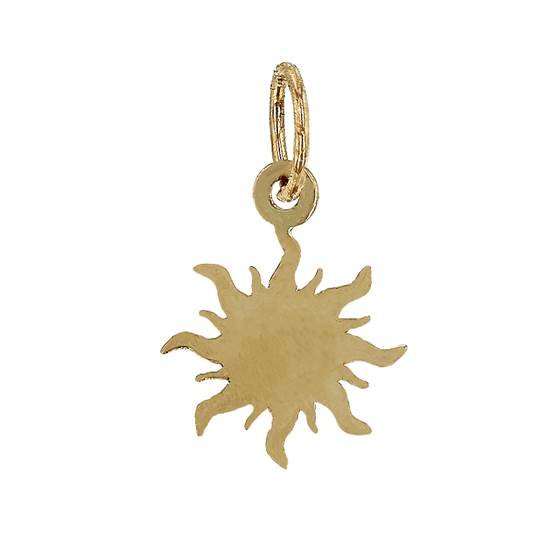 14ky 7mm flat sun charm